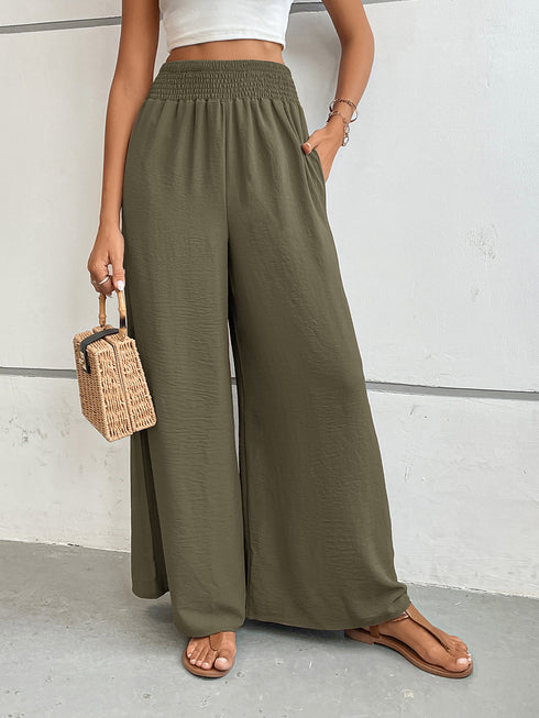 Perfee Wide Leg Pants with Pockets - Odaingerous